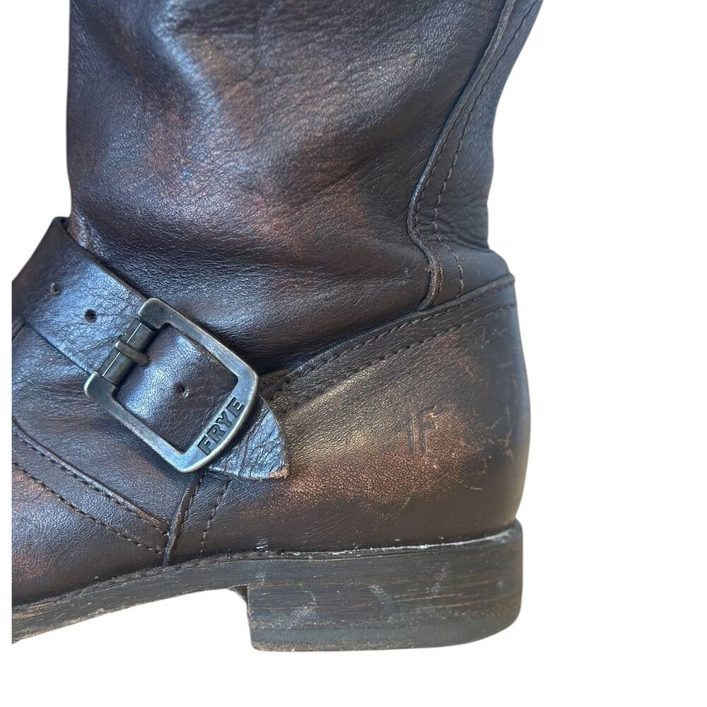 Frye Vintage Brown Leather Knee High Veronica Slouch Boot Size 7.5 - Picture 6 of 10